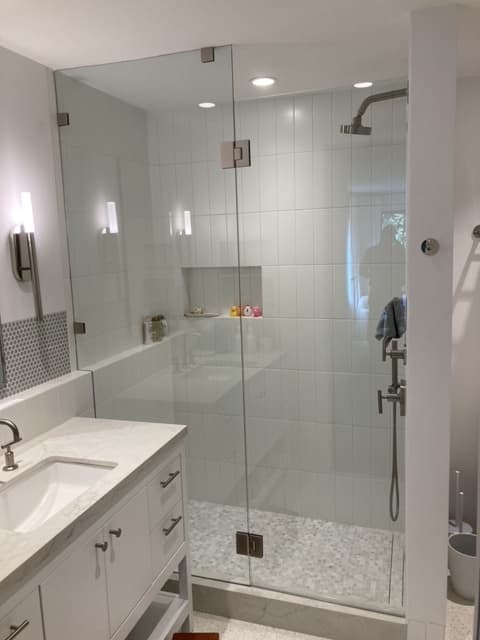 Steam Shower - Frameless Showers project by Custom Glass Works