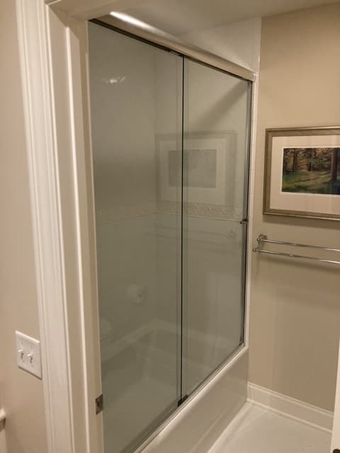 Semiframeless - Semi Frameless Showers project by Custom Glass Works