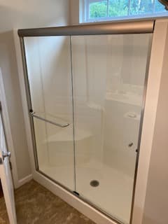 Semiframeless - Semi Frameless Showers project by Custom Glass Works