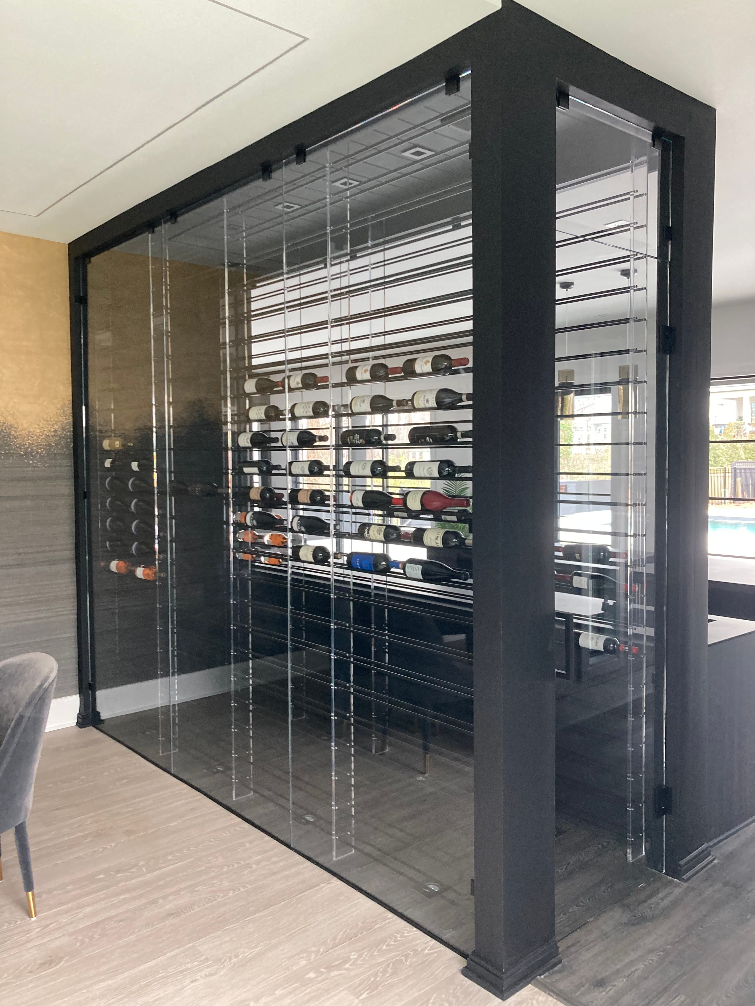WineRoom1 - Wine Enclosures project by Custom Glass Works